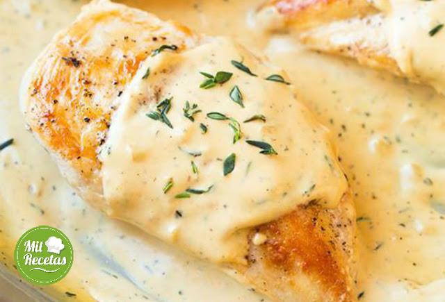Pechuga de pollo gratinada