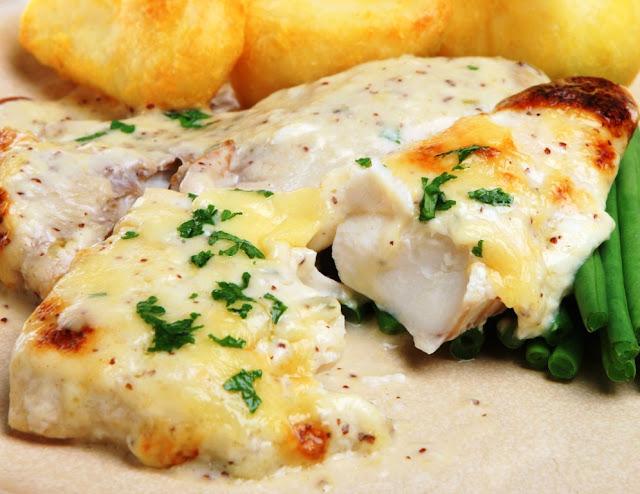 Filete de pescado gratinado estilo cubano