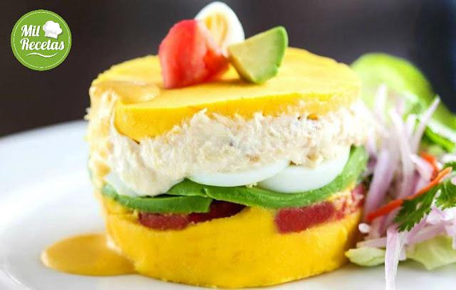 Causa rellena de atún