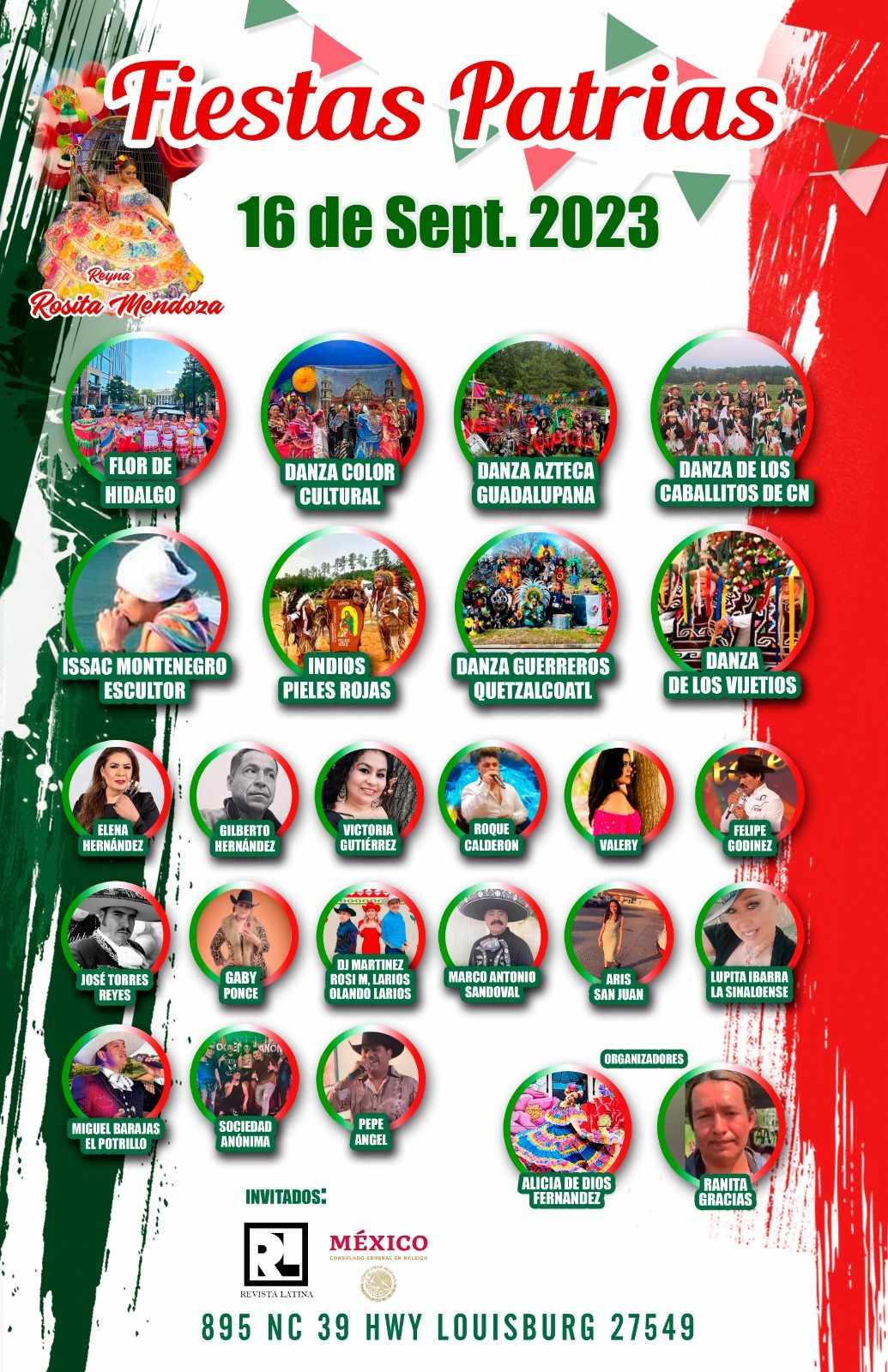Fiestas Patrias 2023 en Louisburg, Carolina del Norte.