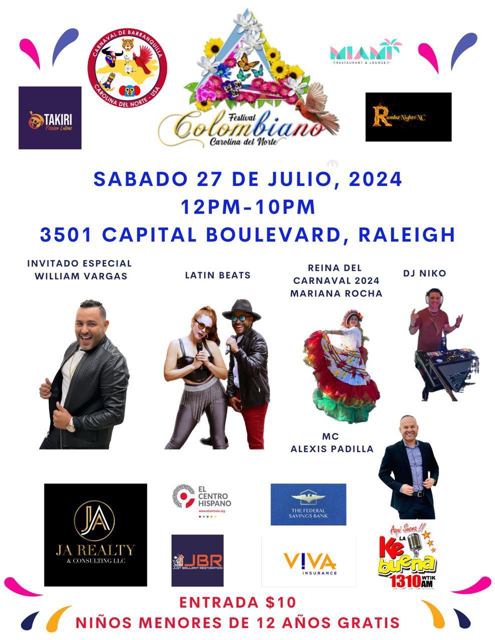 Festival Colombiano Carolina del Norte 2024
