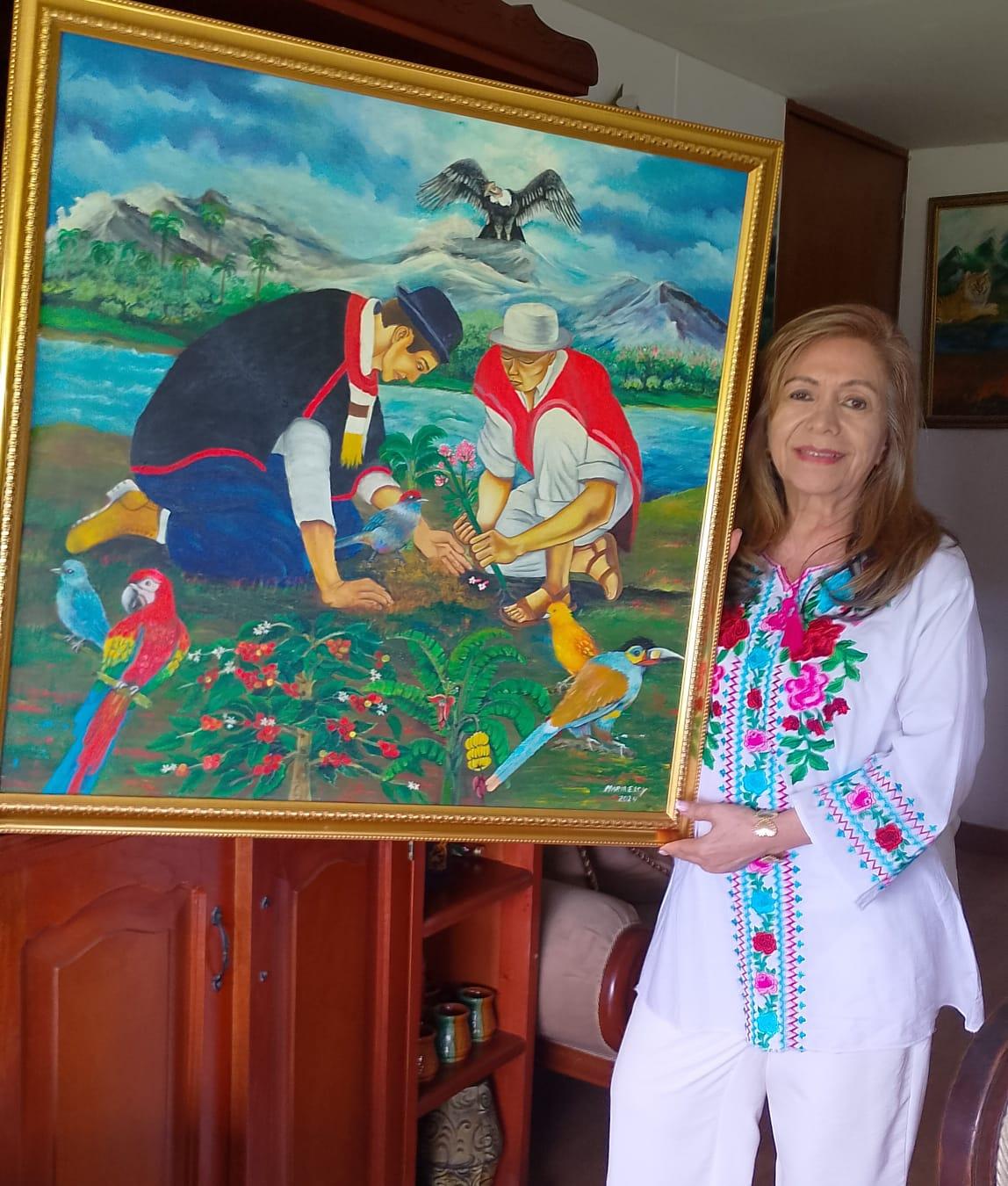 María Elcy Ramírez y el encanto colorido de su obra