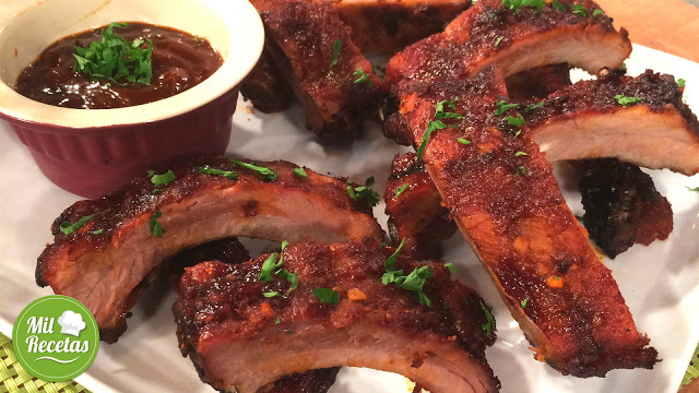 Costillas de cerdo a la BBQ