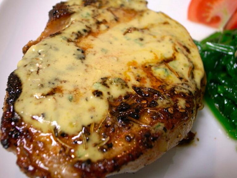 Chuleta de cerdo con ajo y miel