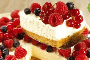 Pastel de Queso con frutos rojos