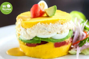 Causa stuffed with tuna