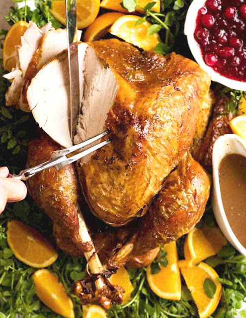 Baked stuffed turkey