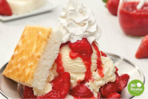 Pastel de fresas con crema