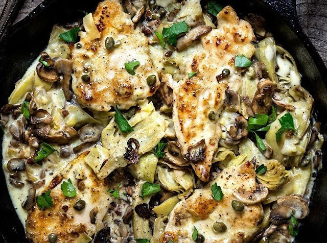 Mushroom Chicken Escalopes