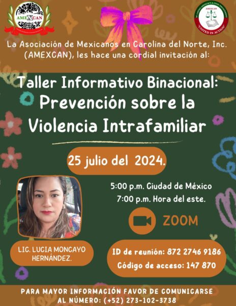 Taller Informativo Binacional sobre la Prevención de la Violencia Intrafamiliar