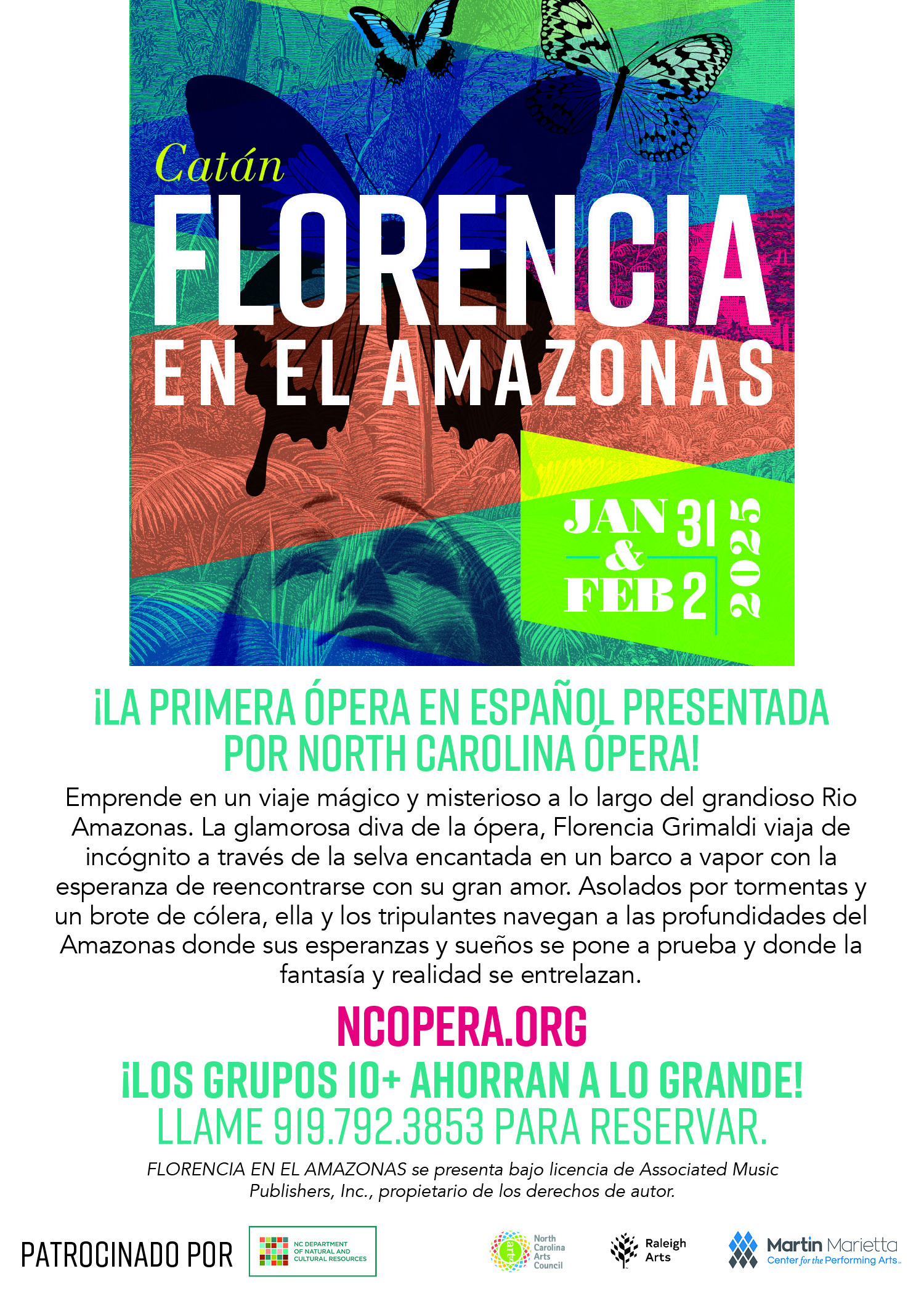 ¡La primera ópera en español presentada por la North Carolina Ópera!